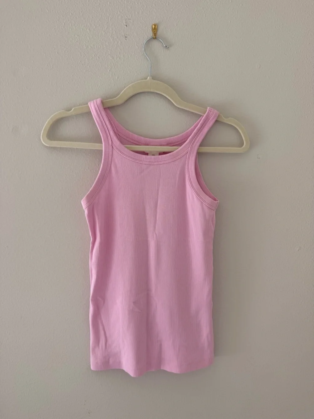Pink Ribbed Tank Top - Picture 1 of 3
